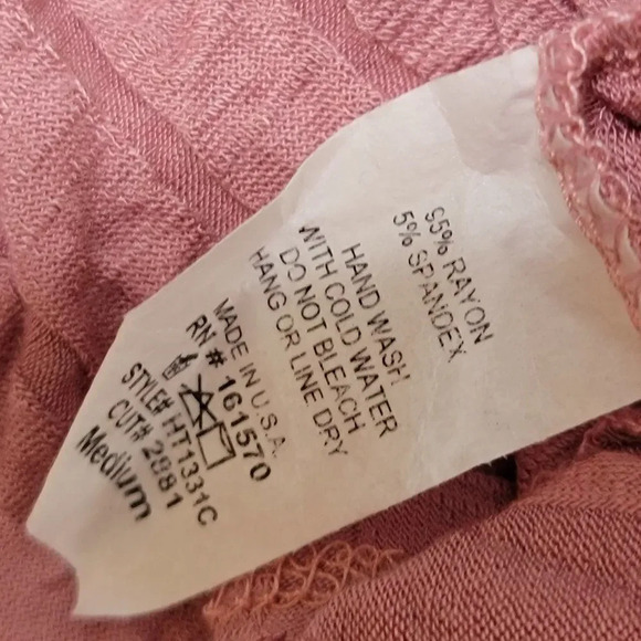 LONG Sleeve Pink‎ Leopard Print Striped Color Block Pullover Balloon Sleeve, M - Picture 7 of 7